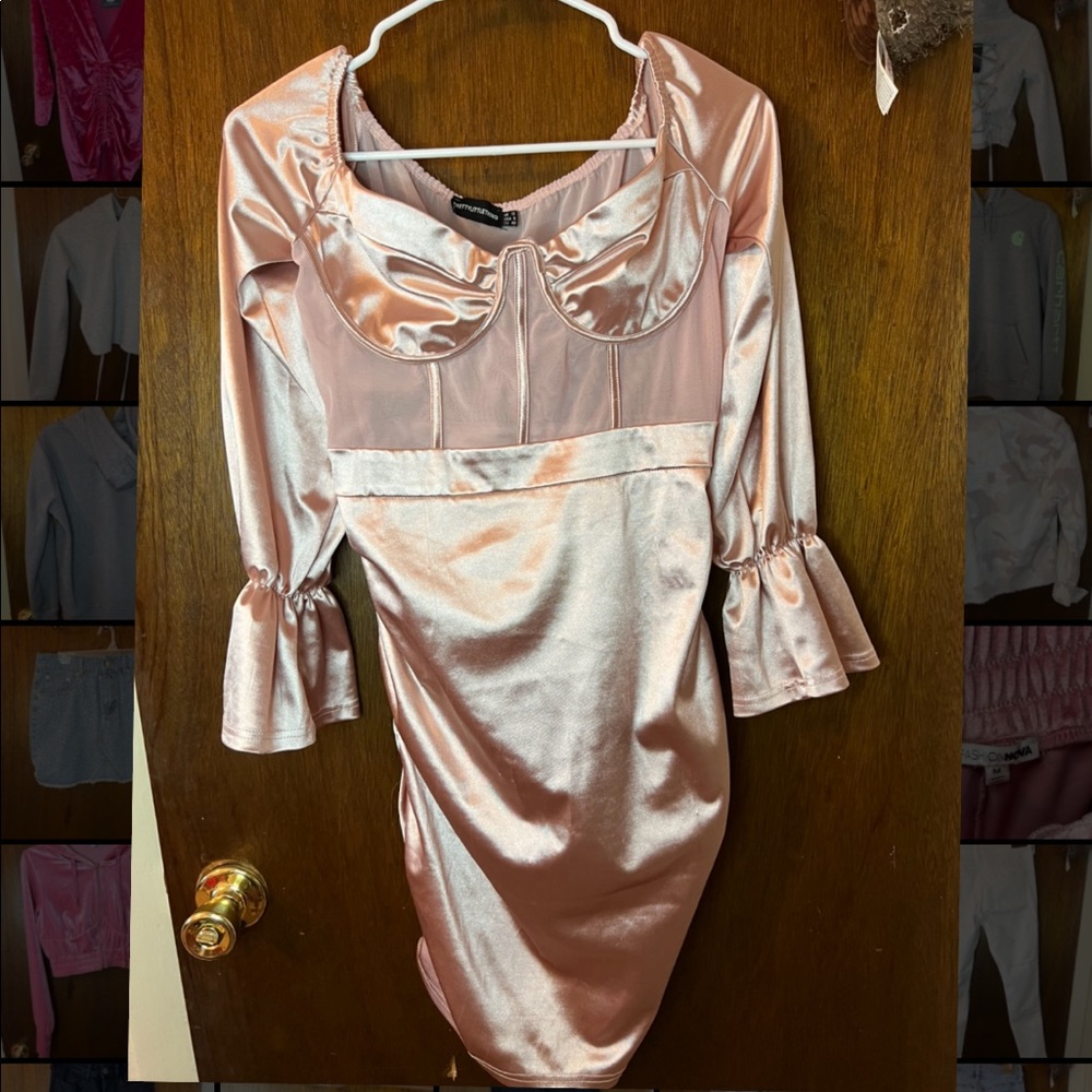 pink PTL corset dress